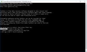 Test Disk Application